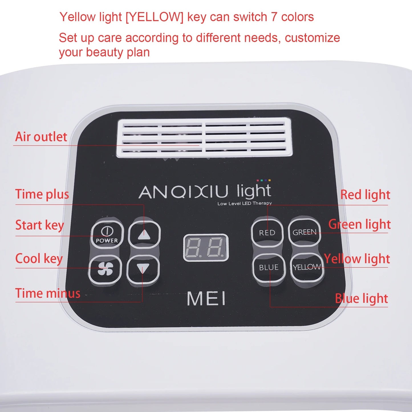 Relaxing blue light therapy mode for clearing acne and balancing oily facial skin