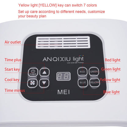 Relaxing blue light therapy mode for clearing acne and balancing oily facial skin