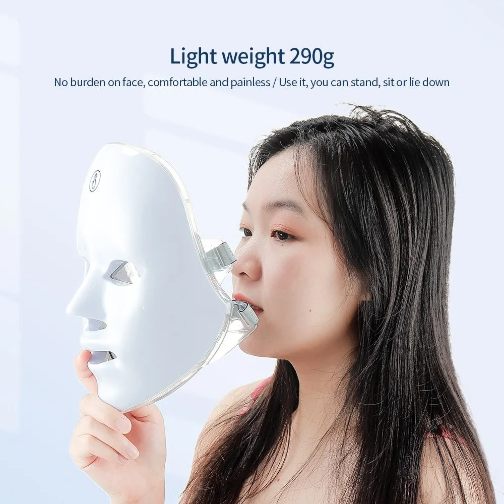 Lightweight and portable design of silicon LED mask perfect for hands-free skin treatment