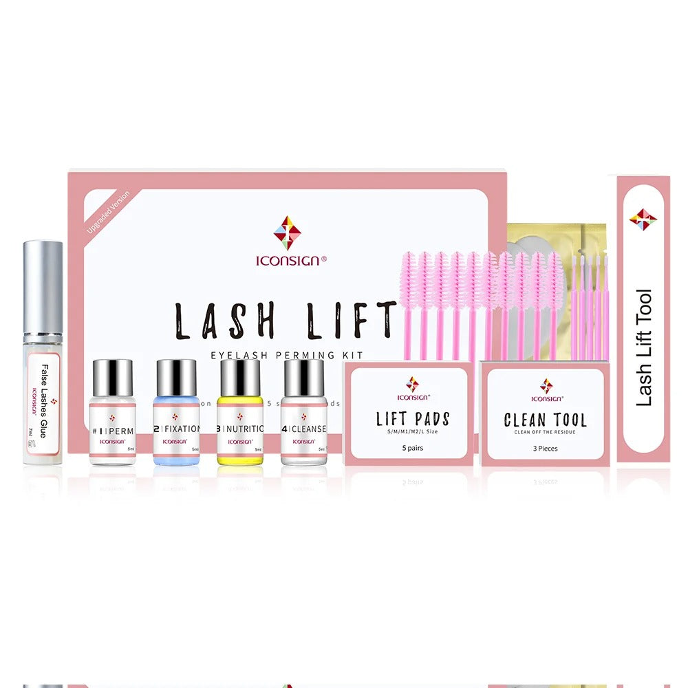 Professional all in one lash lift perming kit for salon quality eyelashes at home