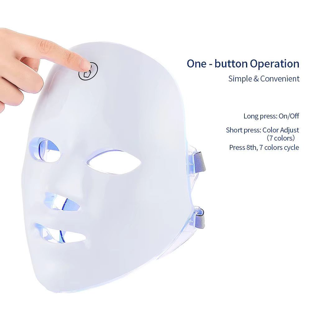 Visual results showing skin improvement after consistent use of phototherapy LED facial mask
