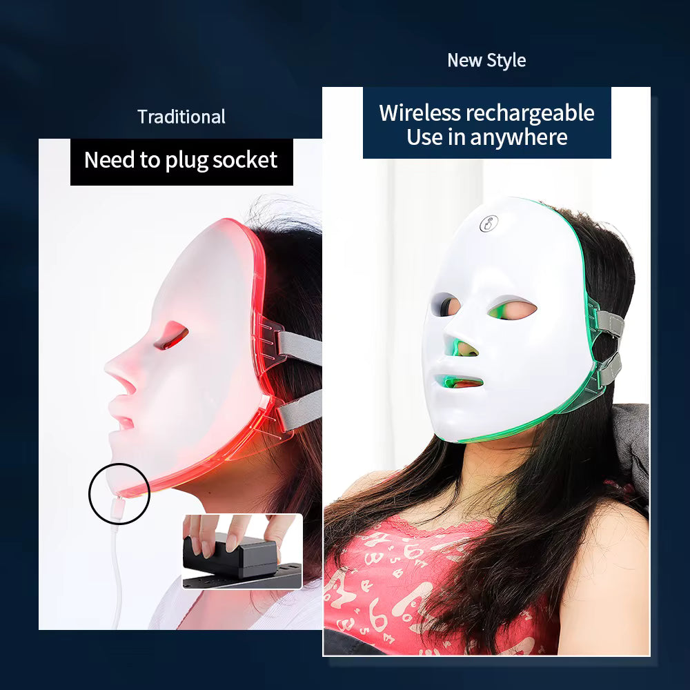 Modern beauty tech gadget 7 color silicon LED mask for glowing healthy skin
