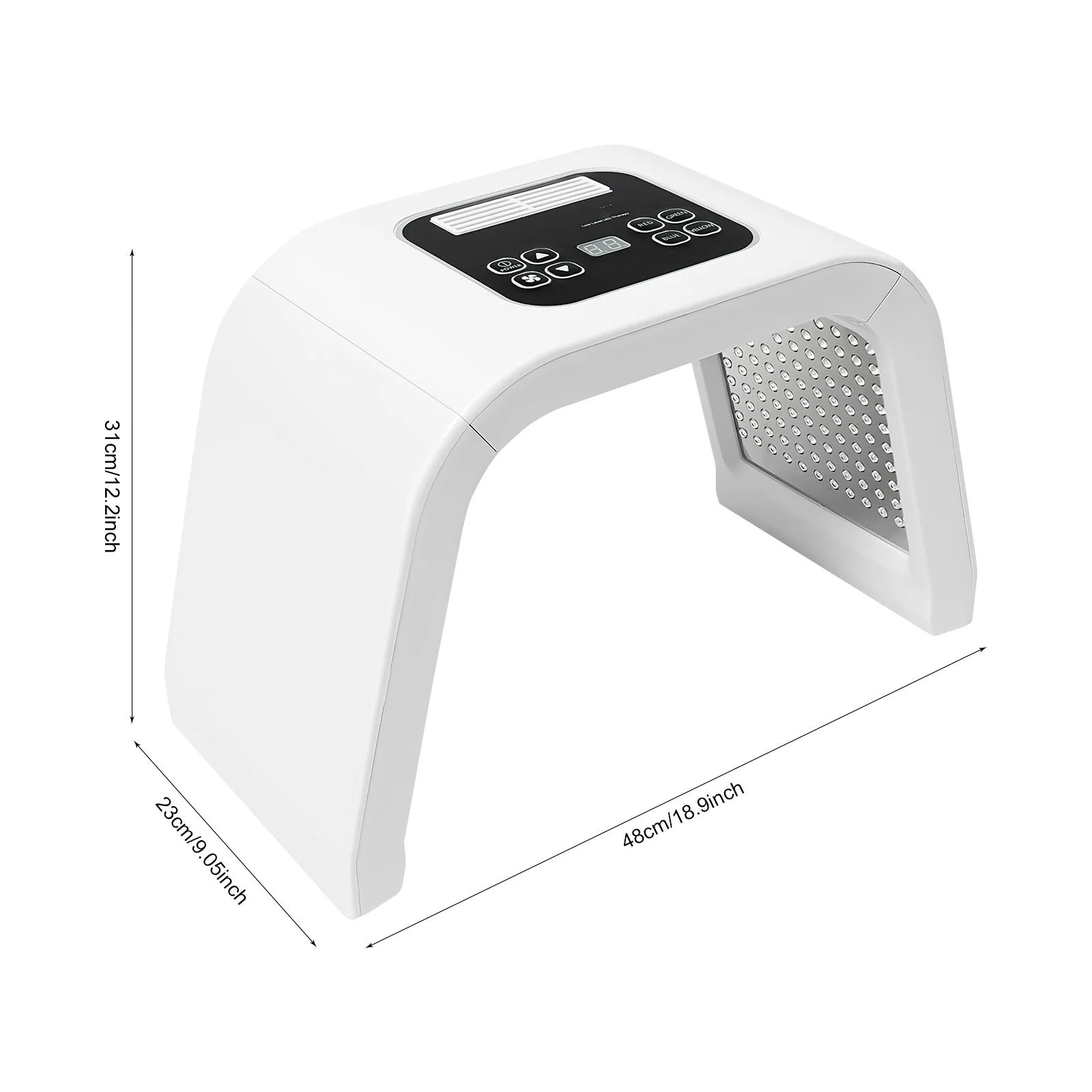 Soothing yellow light therapy mode for reducing redness and improving skin oxygenation levels